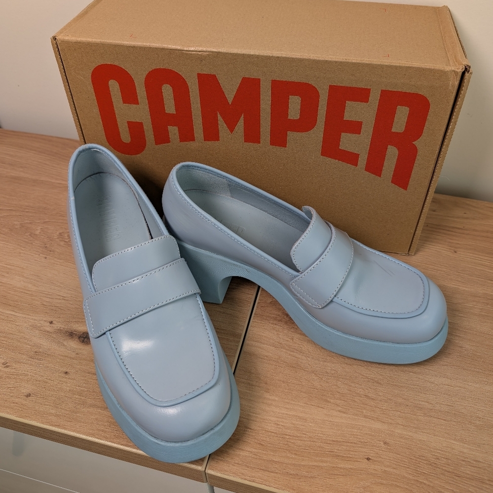 Baby Blue Thelma loafers